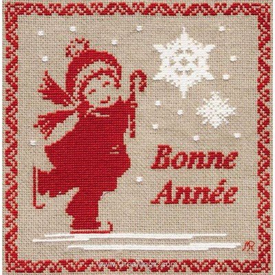 Kit à broder de Marie Coeur au point de croix bonne année