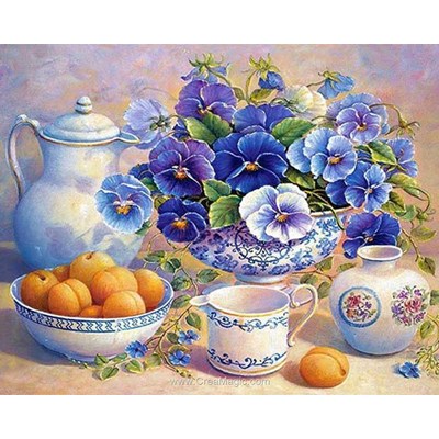 Kit broderie diamant Diamond Painting violet tenderness