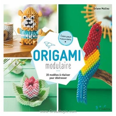 Livre - Origami modulaire - 20 modeles a realiser pour destresser - Librairie Créative