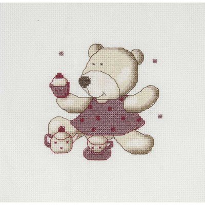 Broderie mini kit DMC gateau teddydou