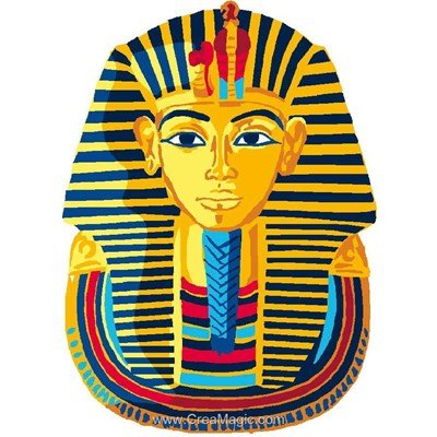 Kit canevas pour enfants portrait du pharaon ramses - Luc Création