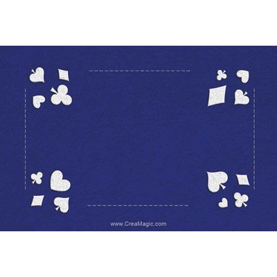 Jeux de cartes bleu broderie de Brodélia au point de croix