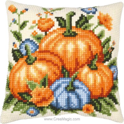 Coussin point de croix Citrouilles - Vervaco