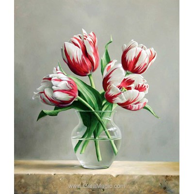 Kit broderie diamant blooming tulips - Diamond Painting