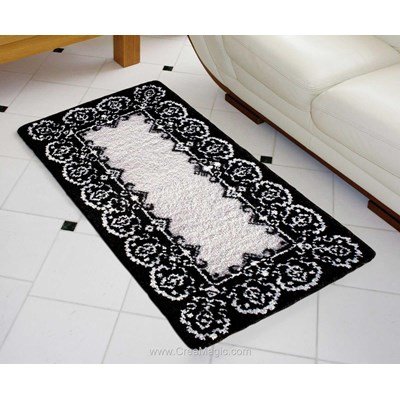 Kit tapis point noué baroque noir - Smyrnalaine