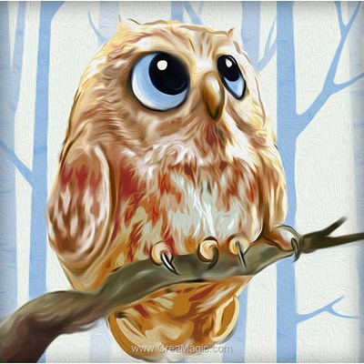 Kit broderie diamant owl - Diamond Painting