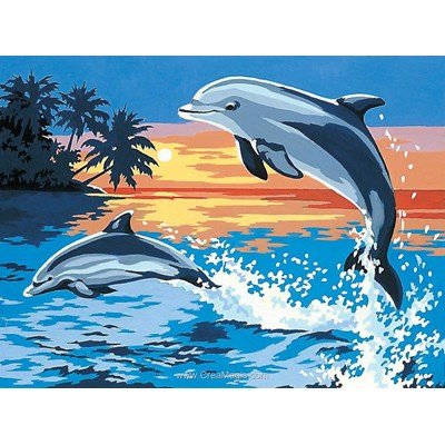 Arabesques de dauphins canevas chez SEG
