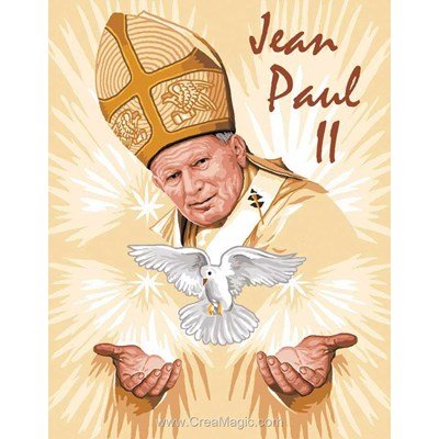 Pape jean paul 2 canevas - Luc Création
