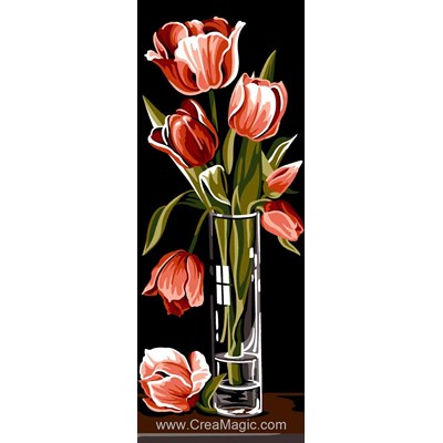 Canevas tulipes en vase - SEG