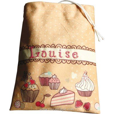 Sac à goûter à broder muffins de Princesse