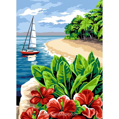 Hibiscus de l'île canevas - SEG