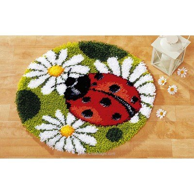 Tapis point noué Vervaco la coccinelle