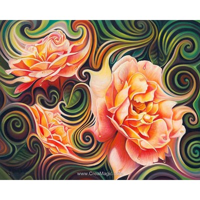 Kit broderie diamant rose abstraction - Diamond Painting