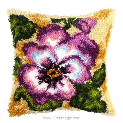 Coussin point noue Orchidea jolie pensée