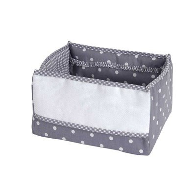 Panier de rangement à broder pois - gris DMC