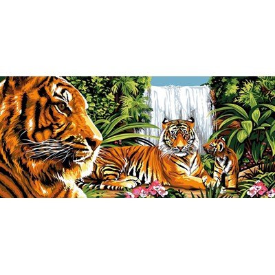 Les tigres de la jungle canevas de Margot
