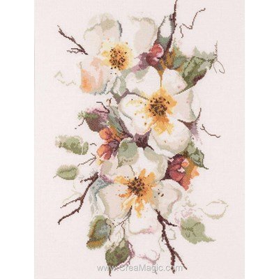 Lanarte kit tableau point de croix appelblossom sur etamine