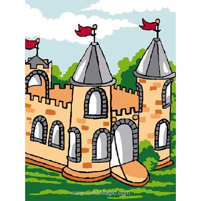 Kit canevas Luc Création pour enfants le château fort