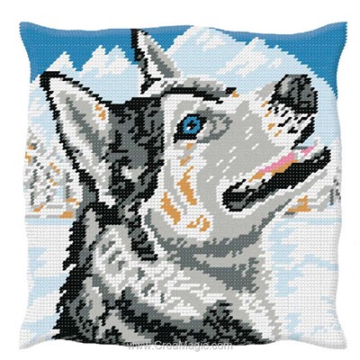 Kit coussin Luc Création husky attentif au demi point