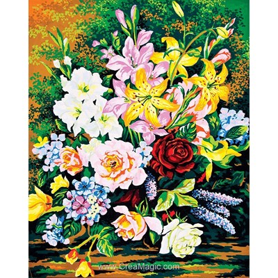 Canevas Collection d'art bouquet de grandes fleurs