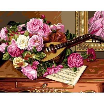 Canevas bouquet de roses musical de Royal Paris