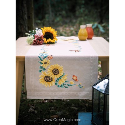 kit Chemin De Table Tournesols - Vervaco