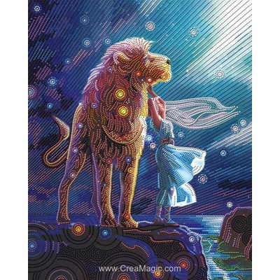 Kit broderie diamant lion constellation de Diamond Painting