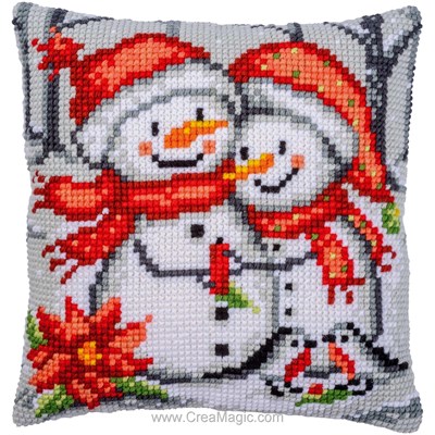Coussin Bonhommes de neige - Vervaco