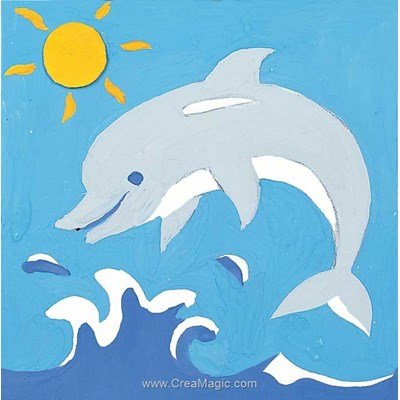 Bond de dauphin sous le soleil kit canevas Royal Paris pour enfants