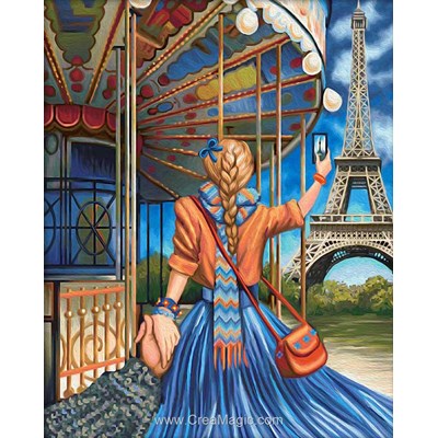 Broderie diamant visite de la tour eiffel à paris - Diamond Painting
