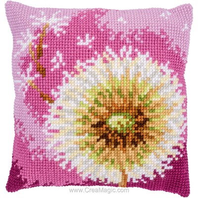 Coussins au point de croix - Fleur de peluche - Vervaco