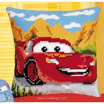 Kit coussin cars mc queen - disney au point de croix Vervaco