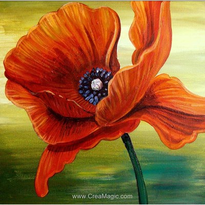 Broderie diamant red poppies - Diamond Painting