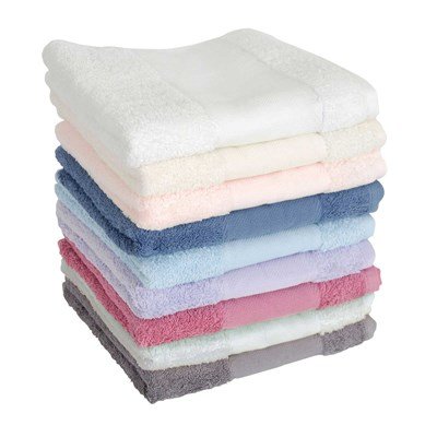 Drap de bain rose clair à broder de DMC