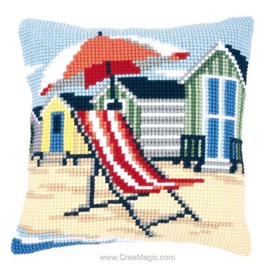 Kit coussin transat sur la plage au point de croix de Vervaco