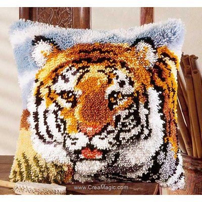 Kit coussin point noué Vervaco le râle du tigre