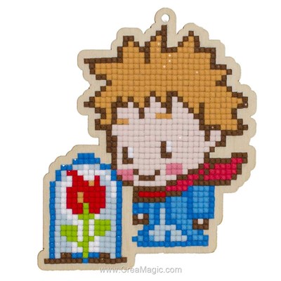 Kit broderie diamant le petit prince et sa rose de Wizardi