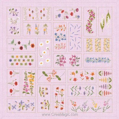 Nappe Sashiko DIY Le Bonheur Des Dames – Kit Broderie 90x90cm Pour Couture Créative