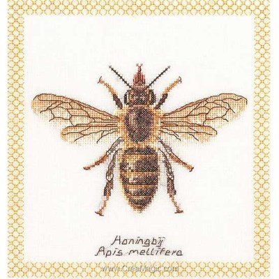 Broderie abeille sur lin de Thea Gouverneur