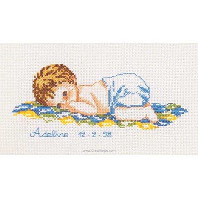 Broderie naissance bébé adeline de Marie Coeur