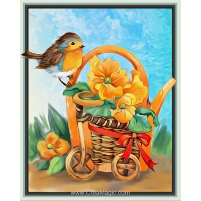 Kit broderie diamant cheerful bird - Diamond Painting