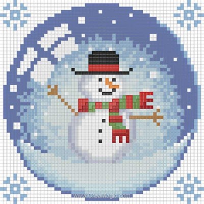 Broderie diamant snowman - Diamond Painting