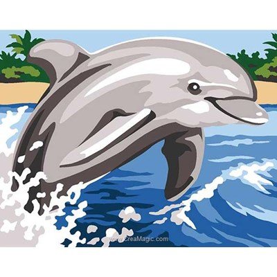 Canevas enfant en kit bond de dauphin de Margot