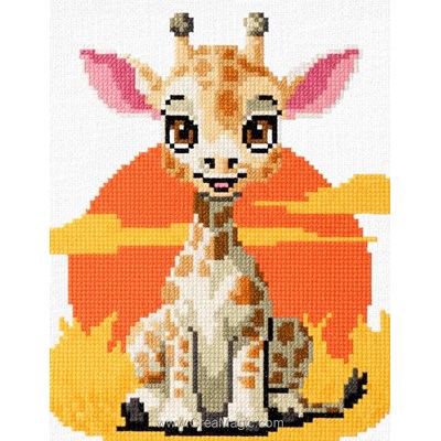 Broderie Traditionnelle Girafe - Marie Coeur