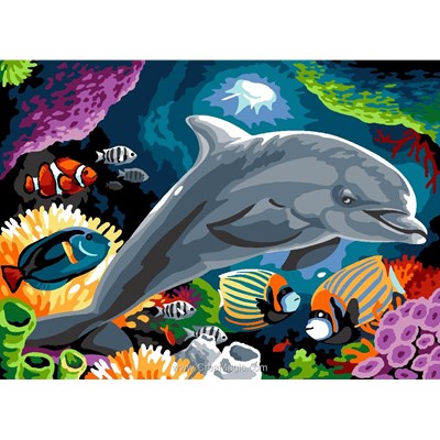 Canevas dauphin et coraux - SEG
