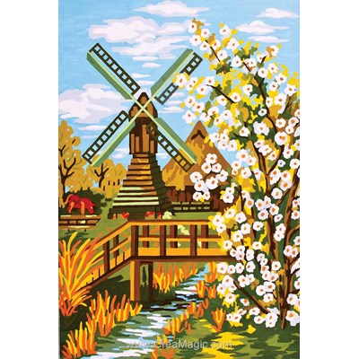 Le petit pont du moulin canevas - Collection d'art