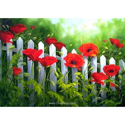 Broderie diamant garden poppies de Wizardi