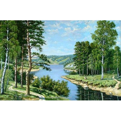 Kit broderie diamant paysage russe de Diamond Painting