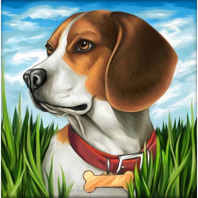 Kit broderie diamant beagle de Diamond Painting