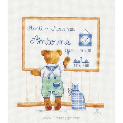 Broderie point de croix naissance le tableau de Princesse